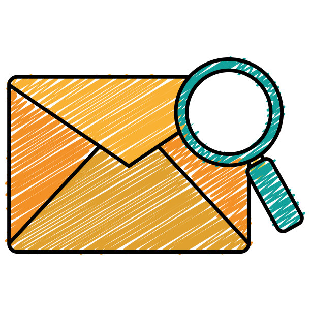 用放大镜邮寄信封图片下载