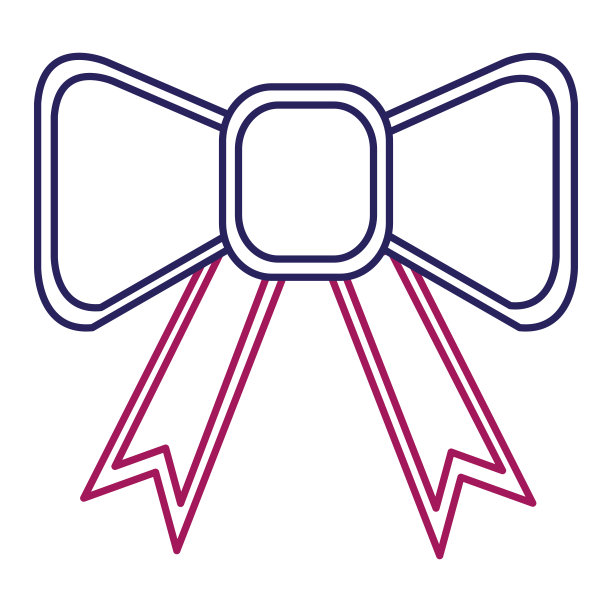 优雅的蝴蝶结孤立图标图片下载