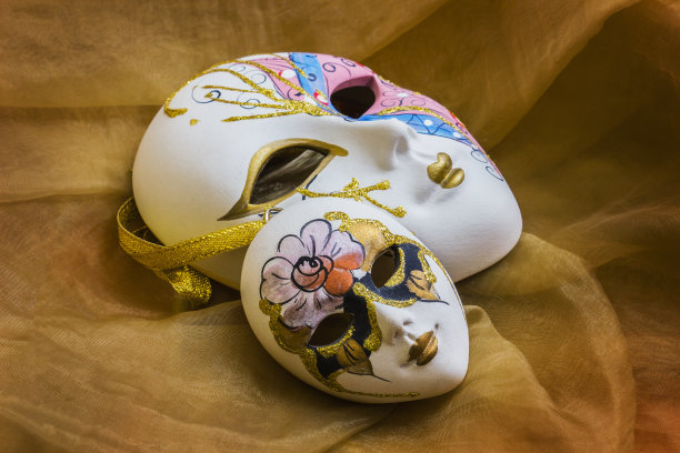 威尼斯面具上的背景褶皱图片下载