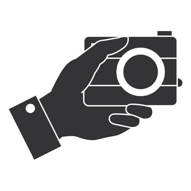 手与摄影相机孤立图标图片下载