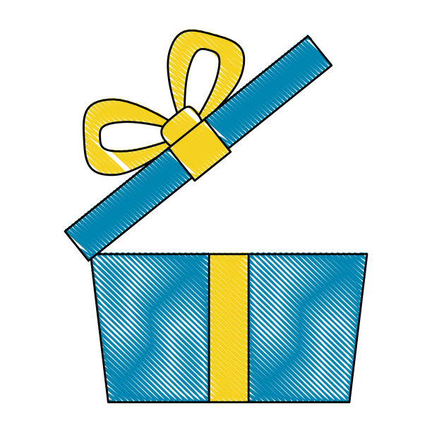 礼盒呈现孤立图标素材图片