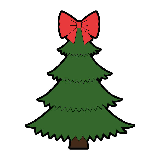 快乐的圣诞树与棕色图片下载