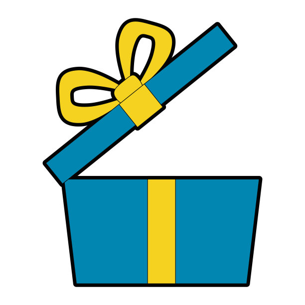 礼盒呈现孤立图标素材图片