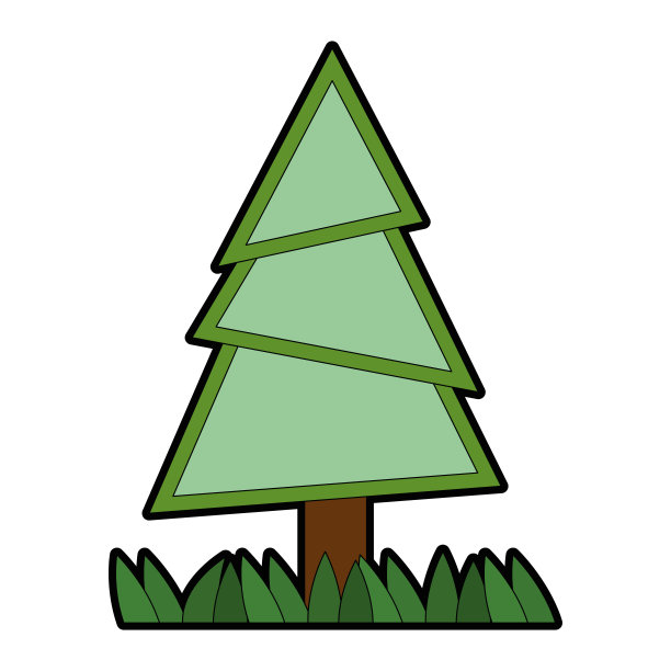 松树种着草图片下载