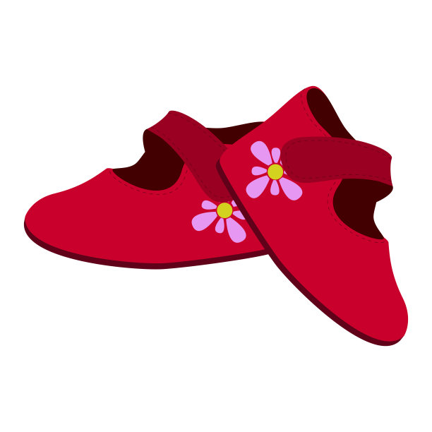 孤立的一双婴儿鞋图片下载