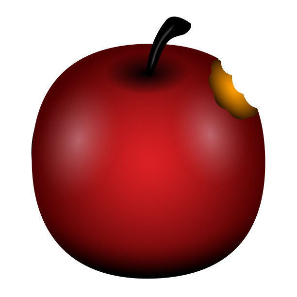 孤立咬苹果图片下载