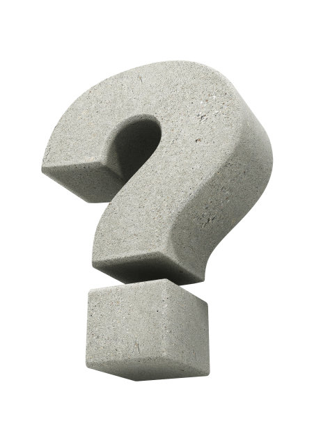 问号，孤立在黑色背景上。混凝土纹理表面。图片下载