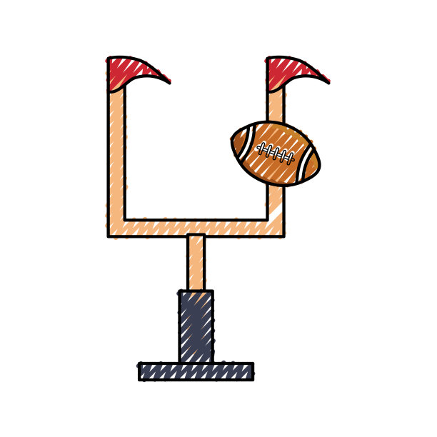 美式橄榄球球门图标图片下载