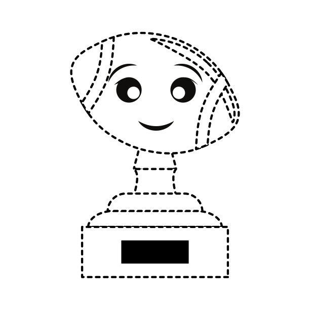 美式橄榄球奖杯设计图片下载