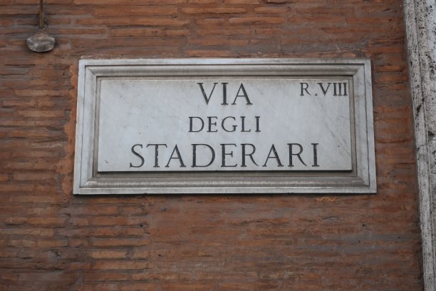 罗马斯塔德拉里街的标志图片下载