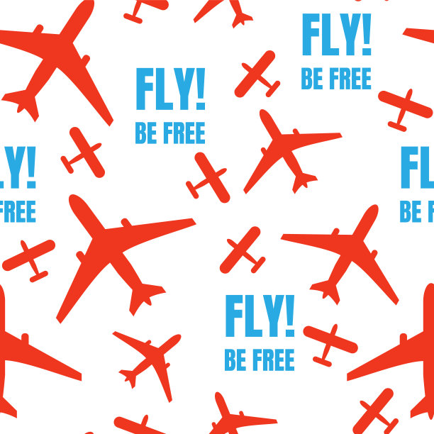 抽象无缝背景设计布料纹理与飞行飞机。创意的矢量无尽的织物图案与形状的小平面。简单的软图形瓷砖图像的壁纸。图片下载