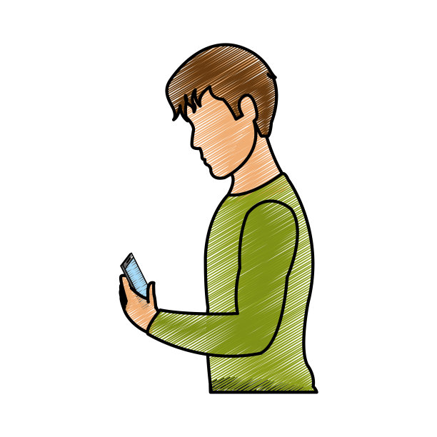 设计智能手机的男孩图片下载