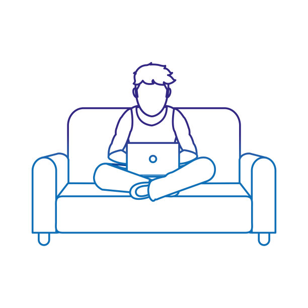 设计笔记本电脑的男孩图片下载