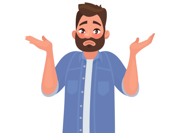 手势哦，对不起，我不知道。那人耸了耸肩，摊开双手。矢量图图片下载