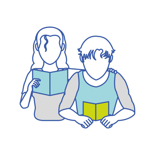 男女阅读设计图片下载