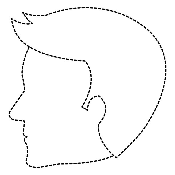 人的侧面孤立图标图片下载