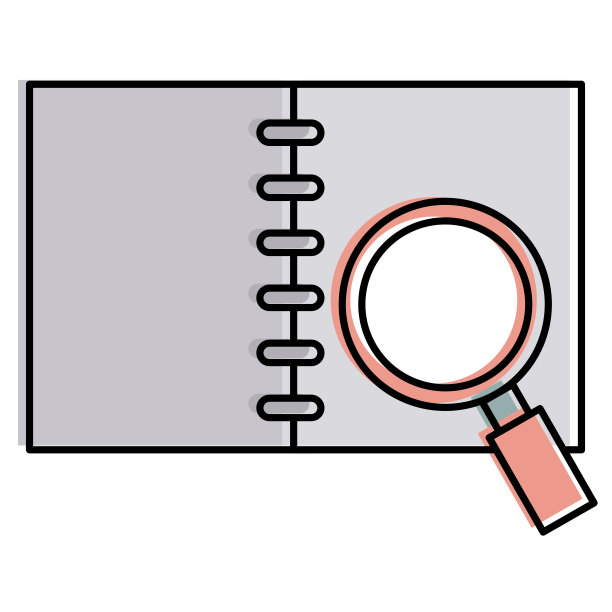 带放大镜的笔记本图片下载