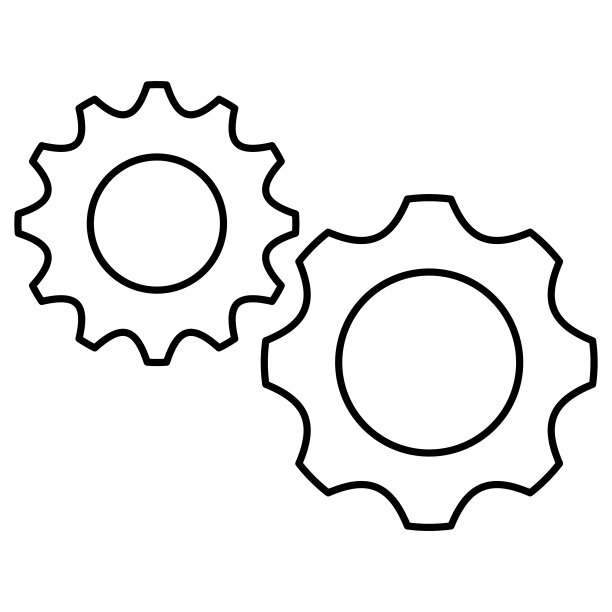 齿轮机孤立图标素材图片