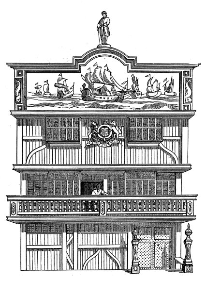 英国东印度公司，总部位于伦敦，17世纪的外观图片下载