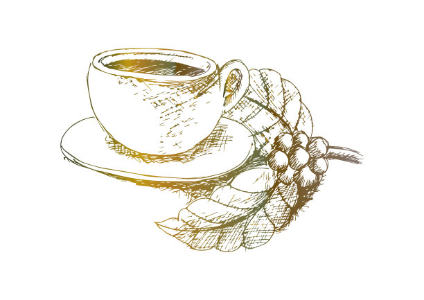 咖啡杯和豆子图片下载