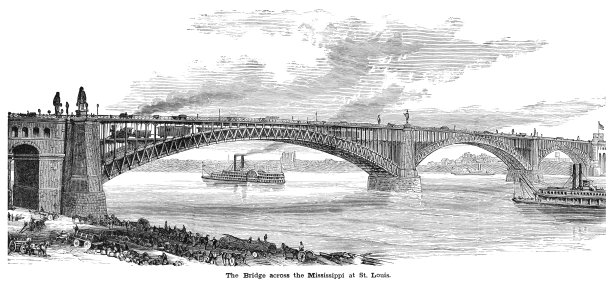 圣路易斯密西西比河上的伊兹桥图片下载