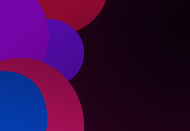 深色背景和彩色的圆形形状图片下载