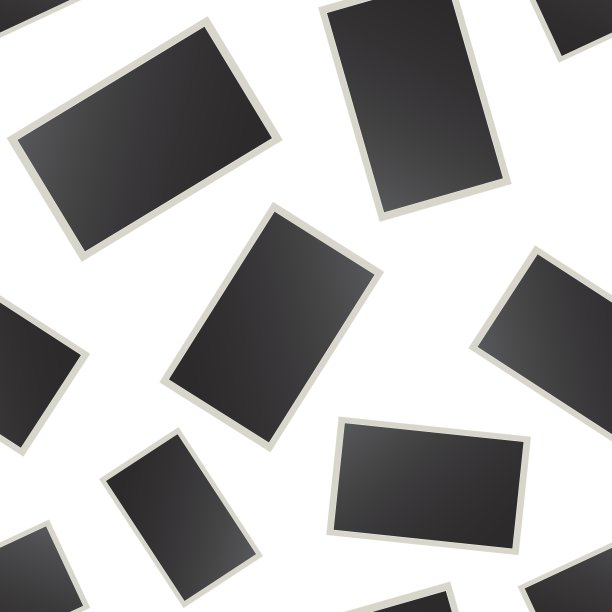 照片框无缝模式背景。商业平面矢量插图。相框标志符号图案。图片下载
