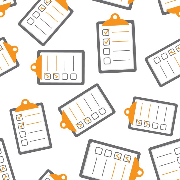 做列表无缝模式背景。商业平面矢量插图。检查表、任务表符号图案。图片下载