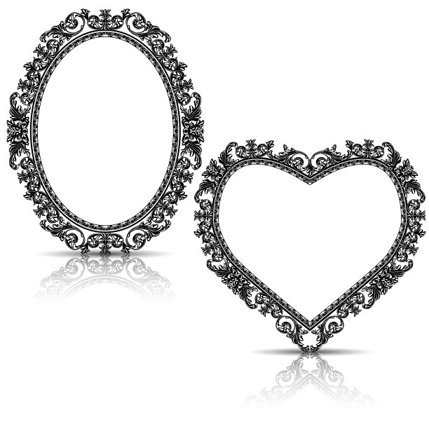 剪影雕框与影子图片下载