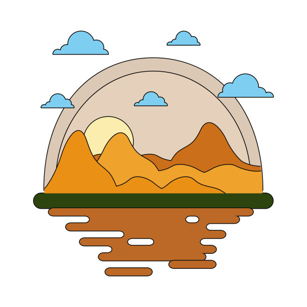 沙漠柱身卡通图片下载