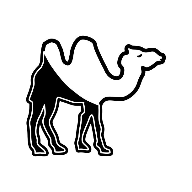骆驼卡通轮廓图片下载