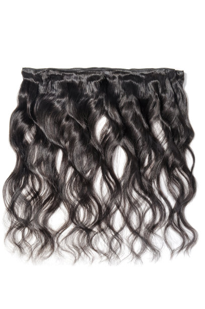 松散卷曲的黑色人类头发编织延伸图片下载