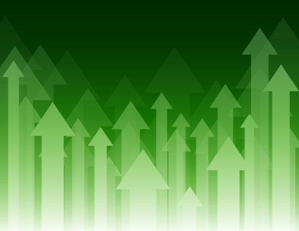 绿色背景与褪色的白色方向箭头模式图片下载