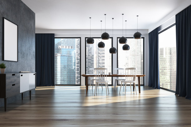 黑色厨房和海报图片下载