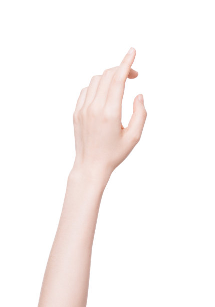 女性手孤立在白色背景上素材图片