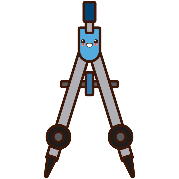 圆规几何工具卡哇伊卡通图片下载