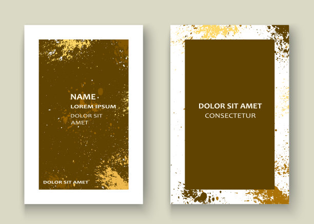 金色爆炸喷绘艺术封面框架设计。装饰圣诞喷溅喷雾纹理白色金色背景。潮流模板向量封面报告目录小册子传单海报横幅图片下载