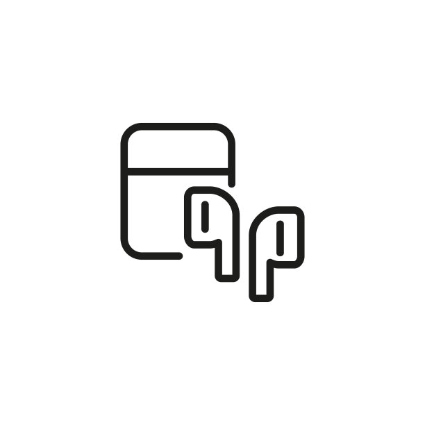MP3播放器和耳机线性图标图片下载