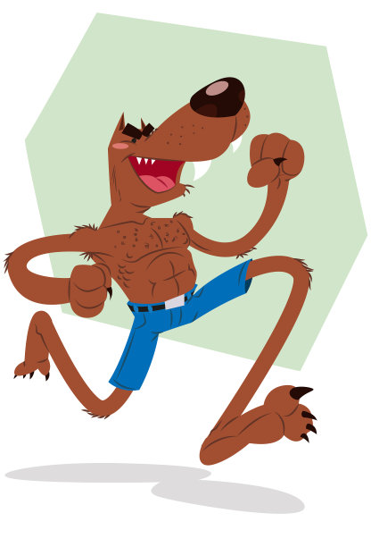 快乐奔跑的狼图片下载