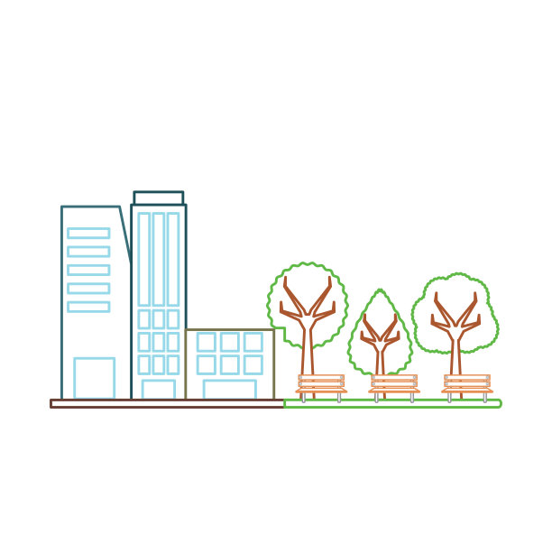 建筑和公园标志图片下载