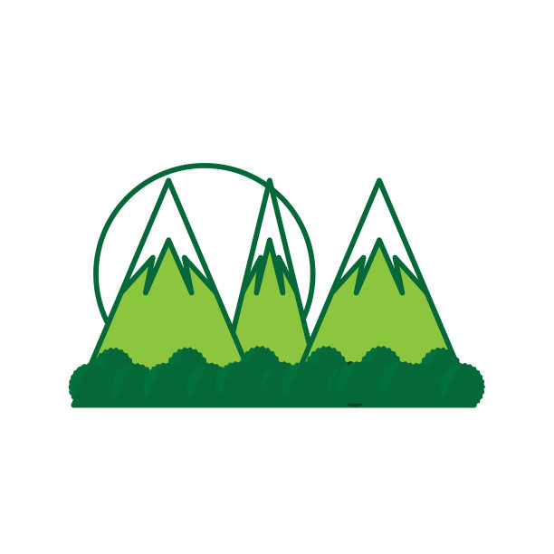 卡通阿尔卑斯山风景图片下载