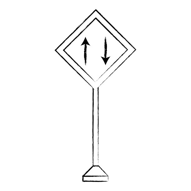 警示路标设计图片下载