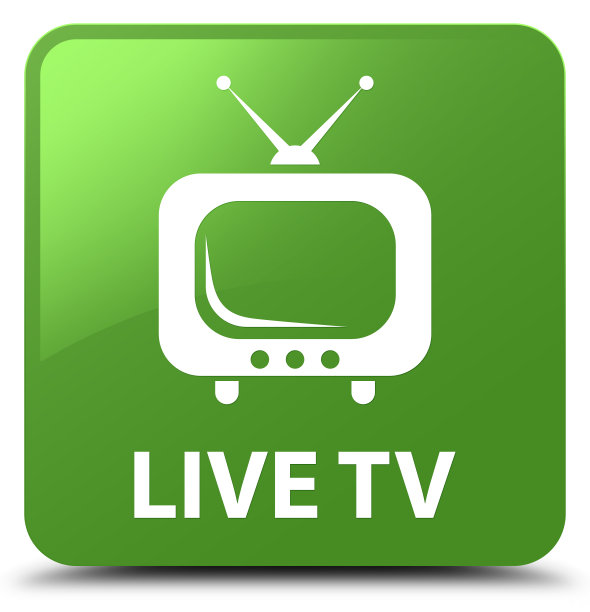 直播电视软绿色方形按钮图片下载