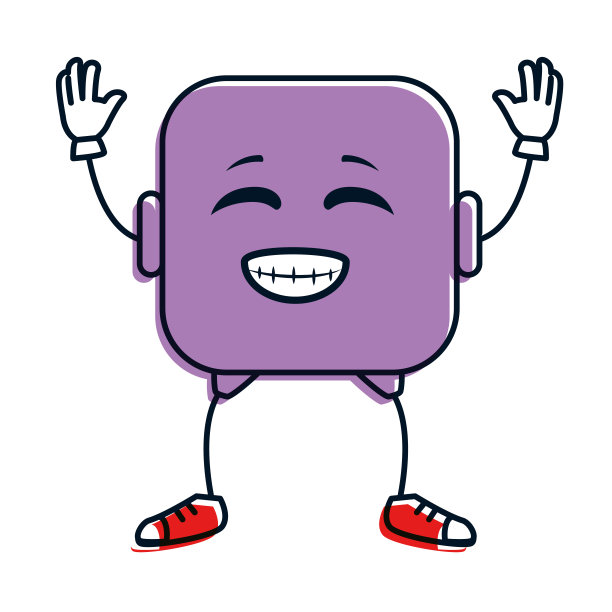 快乐方形表情图片下载