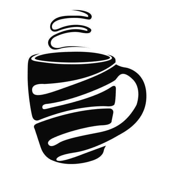 分离的咖啡杯图标图片下载