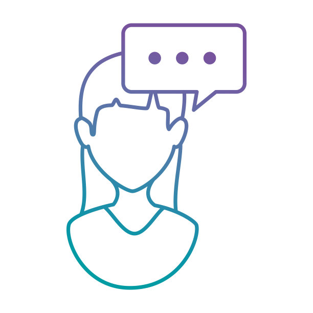 女人的侧面与讲话气泡图片下载