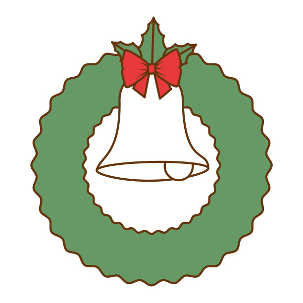 圣诞皇冠与铃铛装饰图标图片下载