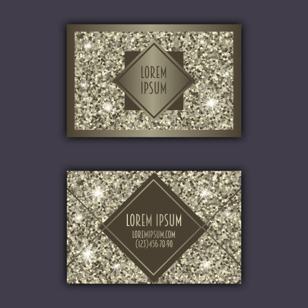 名片模板与闪闪发光的背景图片下载
