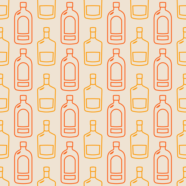 无缝模式与矢量酒精瓶图片下载