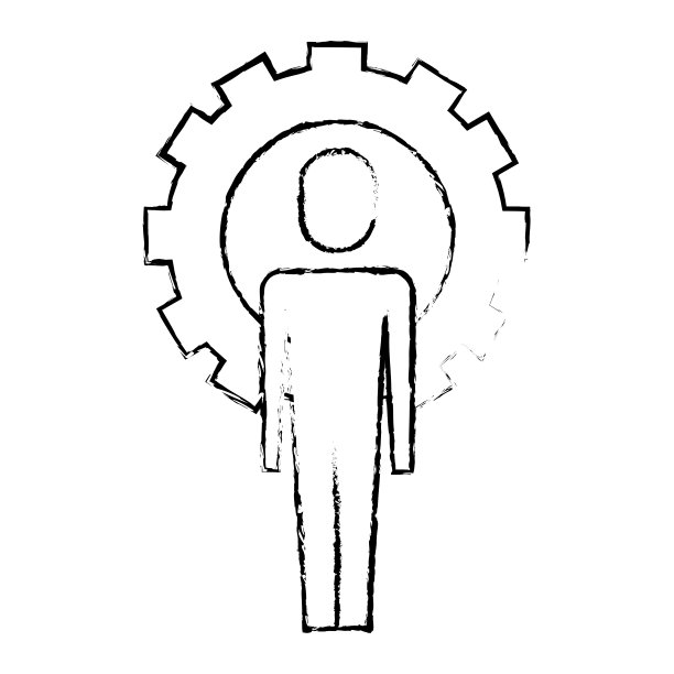 商人工作解决方案的成功齿轮图片下载